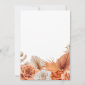 ラスティックパンプキンコケット 秋の恋愛 ブライダルシャワー 招待状 (裏面)