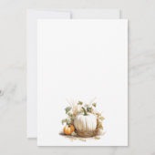 ラスティックパンプキン秋のブライズシャワー 招待状 (裏面)