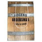 ラスティックパーソナライズドバチェラーパーティー ミディアムペーパーバッグ (裏面)