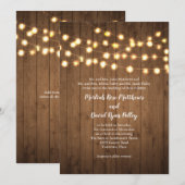 ラスティックパーティライト 偽木ウェディング 招待状 (正面/裏面)