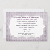 ラスティックパープルホリデークッキースワップパーティの招待状 招待状 (裏面)