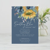 ラスティックヒマワリ サムシングブルー ブライダルシャワー 招待状 (スタンド正面)