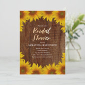 ラスティックヒマワリ | ブライダルシャワー 招待状 (スタンド正面)