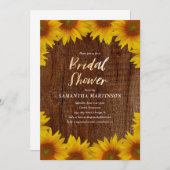ラスティックヒマワリ | ブライダルシャワー 招待状 (正面/裏面)