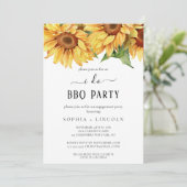 ラスティックヒマワリ "I Do BBQ" 婚約パーティー 招待状 (スタンド正面)