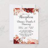 ラスティックビューティーフローラルボーダー秋の結婚式の披露宴 招待状 (正面)