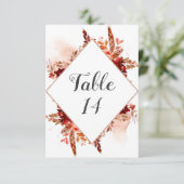 ラスティックビューティー フラワーフレーム ウェディングテーブルナンバー 招待状 (スタンド正面)