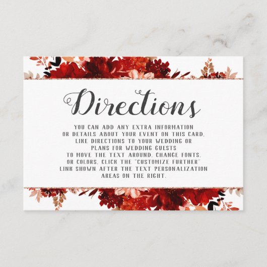 ラスティックビューティー フラワーフレーム ウェディングディレクション エンクロージャーカード (正面)