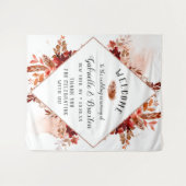 ラスティックビューティー フラワーフレーム オータムウェディング ウェルカム タペストリー (正面(横))