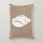 ラスティックビーチホワイトシーシェル&フーバーラップ アクセントクッション (正面(垂直))