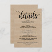 ラスティックファームウェディングの詳細 封入カード エンクロージャーカード (正面/裏面)