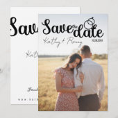 ラスティックフォト - ロマンティックスタイル セーブザデート (正面/裏面)