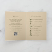 ラスティックフォレストQRコード エレガントな結婚式 招待状 (内部)