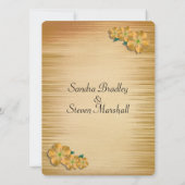 ラスティックフラワーズの結婚式招待状 招待状 (裏面)