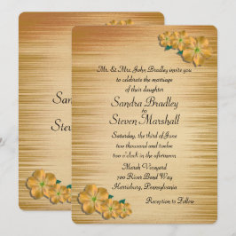 ラスティックフラワーズの結婚式招待状 招待状