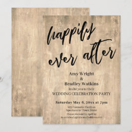 ラスティックブラウンウッド 挙式後 レセプション 招待状