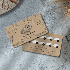ラスティックブラウンサワードウベーカリーロイヤルティカード 名刺