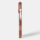 ラスティックブラウンジュート生地花葉柄模様 Case-Mate iPhoneケース (裏面 / 左)