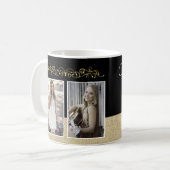 ラスティックブラック卒業2枚写真卒業式 コーヒーマグカップ (正面左)