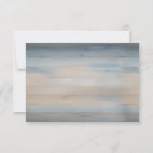 ラスティックブルーウッド＆ストリングライトの結婚式出欠確認カード 出欠カード (裏面)