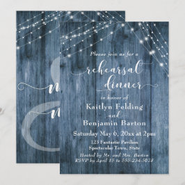 ラスティックブルーウッド&ライトストリングスリハーサルディナー 招待状