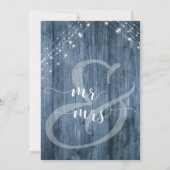 ラスティックブルーウッド&ライト 私たちと一緒に祝おう 招待状 (裏面)