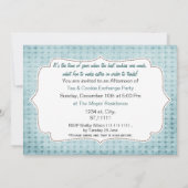 ラスティックブルーホリデークッキースワップパーティの招待状 招待状 (裏面)