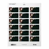 ラスティックブルーム | テラコッタとマルサラレッドの住所 ラベル (フルシート)