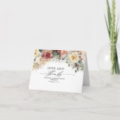 ラスティックブルーム フラワーフォールウェディング サンクス サンキューカード (正面)