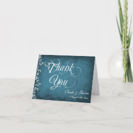 ラスティックブルー カスタマイズ ウェディング サンクスカード サンキューカード