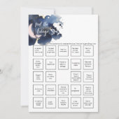 ラスティックブルー ゲスト 赤ちゃん ビンゴゲーム ご招待 招待状 (正面)