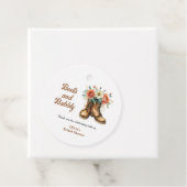 ラスティックブーツとバブルリーウェスタン ブライダルシャワー フェイバータグ (インサイチュ)