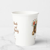 ラスティックブーツとバブルリーウェスタン ブライダルシャワー 紙コップ (右)