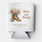 ラスティックブーツとバブルリーウェスタン ブライダルシャワー 缶クーラー (正面)