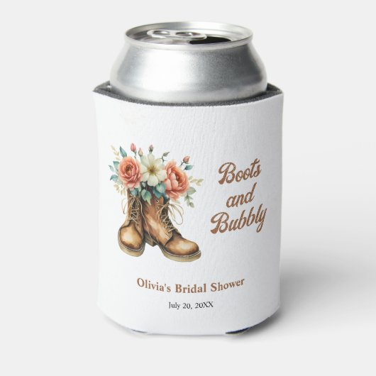 ラスティックブーツとバブルリーウェスタン ブライダルシャワー 缶クーラー (缶裏面)