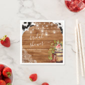 ラスティックブーツカウガールウェスタン ブライダルシャワー スタンダードカクテルナプキン (インサイチュ)