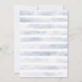 ラスティックホワイト ウォーターカラー ネイビー シップ ウェディング 招待状 (裏面)