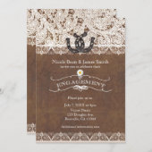 ラスティックホースシュー＆レースカントリーエンゲージメント 招待状 (正面/裏面)