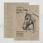 ラスティックホースダービーパーティー 招待状 (正面/裏面)