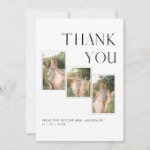 ラスティックボヘミアンティポグラフィーの結婚前お披露目写真 サンキューカード (正面)