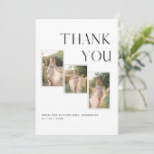 ラスティックボヘミアンティポグラフィーの結婚前お披露目写真 サンキューカード (スタンド正面)