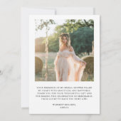 ラスティックボヘミアンティポグラフィーの結婚前お披露目写真 サンキューカード (裏面)