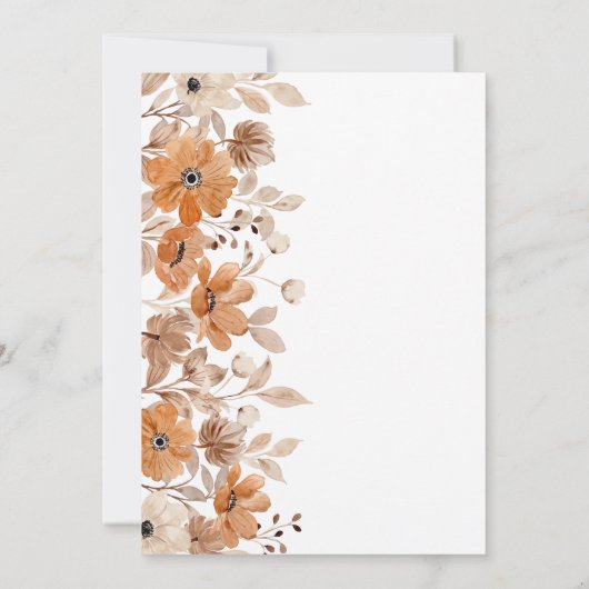 ラスティックボヘミアンフラワエンゲージメント サンキューカード (裏面)