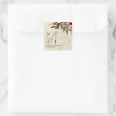 ラスティックボヘミアンミニマリストウェディング スクエアシール (バッグ)