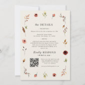 ラスティックボホウ鹿の角オールインワンウェディング 招待状 (裏面)