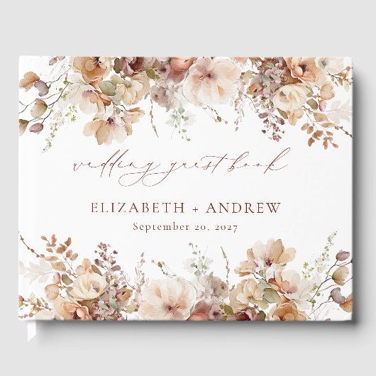 ラスティックボホガーデンフラワーウェディング ゲストブック (正面)