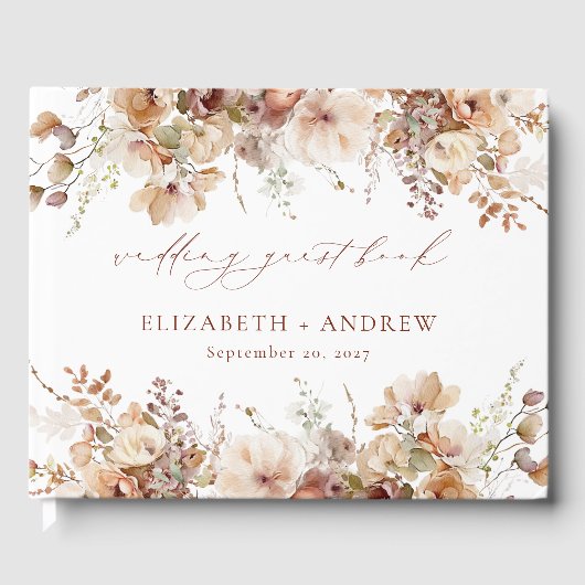 ラスティックボホガーデンフラワーズウェディング ゲストブック (正面)