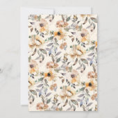 ラスティックボホタン フラワーホース ブライズシャワー 招待状 (裏面)