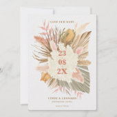 ラスティックボホパンパスグラスウェディング セーブザデート (正面)