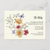 ラスティックボホワイルフラワーの結婚式の詳細 エンクロージャーカード (正面)